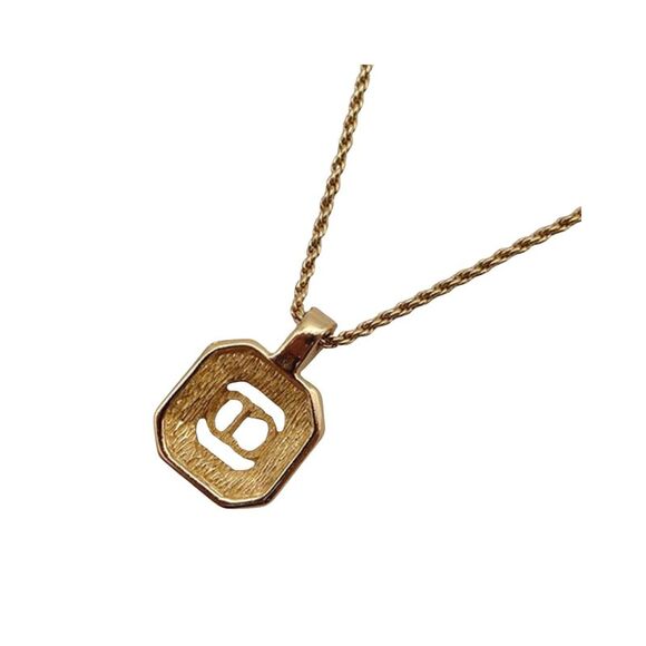 Pre Loved Dior Vintage CD Necklace Goldtone Crystal Women - Picture 2 of 5